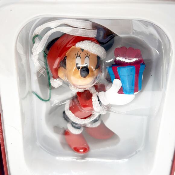 Disney Hallmark Mickey Mouse and Minnie Mouse Christmas Ornament Set in Box - Picture 3 of 4